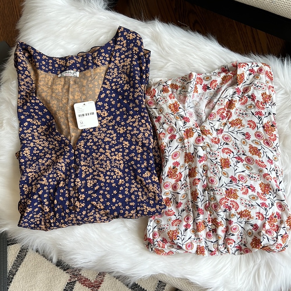 Free People Ditsy Floral Bodysuit Bundle